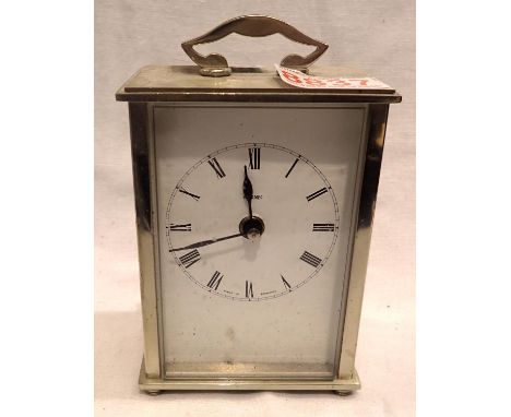 Mechanical Metamec carriage clock. Not available for in-house P&amp;P, contact Paul O'Hea at Mailboxes on 01925 659133 