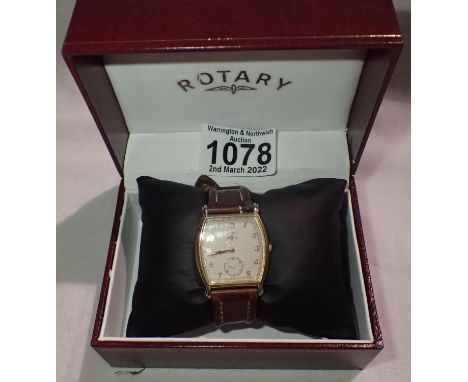 Rotary; gents wristwatch, working at lotting, boxed. P&amp;P Group 1 (£14+VAT for the first lot and £1+VAT for subsequent lot