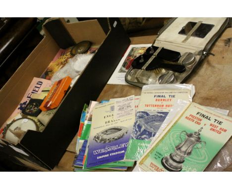 Mixed Lot of Collectables including 1930's Bristle &amp; Cascafil Ladies Travel Vanity Set, Burslem Ceramic Peak Cap, Schoolg