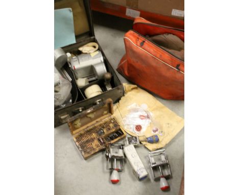 Collection of Mid 20th century Post Office items including 2 Hand Held Almex Ticket Machines for Post Buses with instruction 
