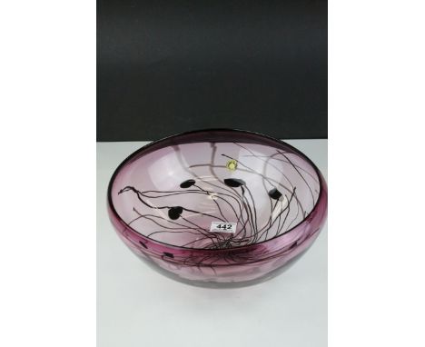 John Ditchfield numbered limited edition large  glassform glass bowl, number 4 of 60.