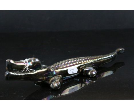 Vintage metal crocodile nutcracker