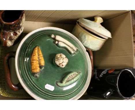 Group of Ceramics including Royal Worcester Palissy Game Series Dinner Ware, Goebel Duck Cruet and Oil Bottle Set, Beswick Ma