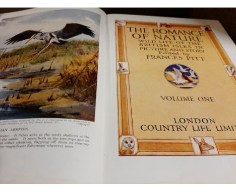 Rare old Natural History set of Four Books "Romance of Nature" / "The Pageant of Nature" together with "With a Camera in Tige