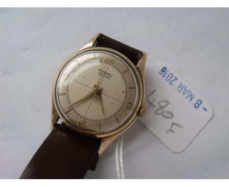 9ct rotary circular cased wrist watch     
