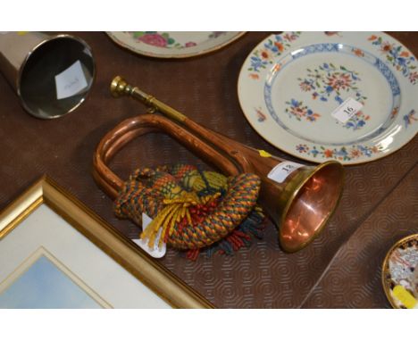 A brass and copper bugle by Henry Potter &amp; Co., of Charing Road, dated 1923