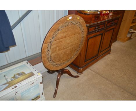 A 19th Century oak tripod occasional table