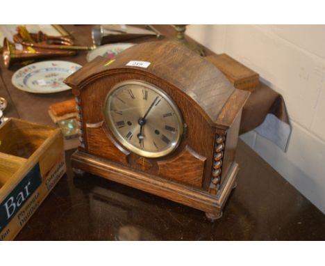 A 1920's/30's two hole mantel clock