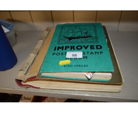 Two stamp albums and contents