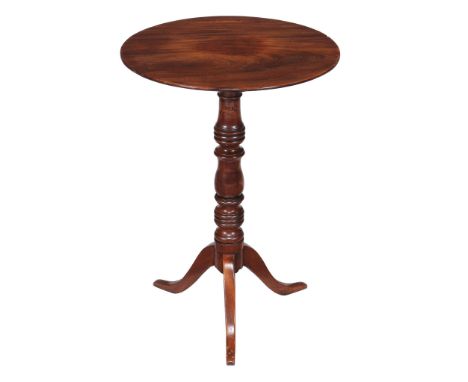  A Regency mahogany tripod table,   circa 1815, 74cm high, the top 52cm diameter 
