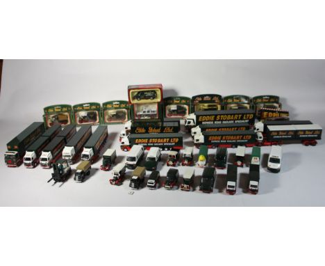 A collection of modern promotional diecast vehicles, advertising Eddie Stobart, by Corgi and Lledo. 