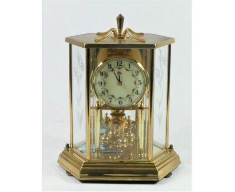 A West German Kundo Kieninger &amp; Obergfell 400 day anniversary mantle clock - 24cm tall. 