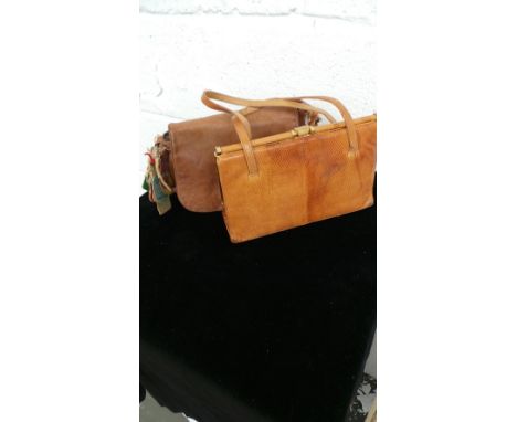 A mixed lot of dinner and hunting shirts, collars and ties (poor condition) three handbags (one skin), and two horse show boo