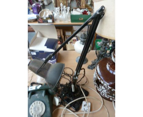 Vintage Herbert Terry & Sons Ltd, the "Anglepoise" black desk lamp