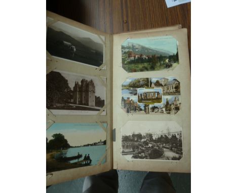 An album of vintage postcards (some posted), including landmarks, religious buildings