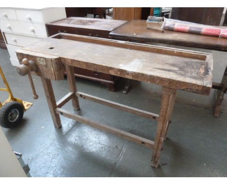 A WM. Marples & Sons Ltd, work bench, 122cmW