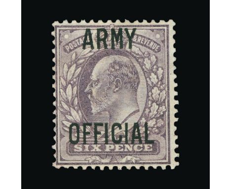 Great Britain - Officials : (SG O52) 1902-03 ARMY 6d, the scarce Type O6 ovpt., centred to left, fine l.m.m. RICHTER Cert. (1