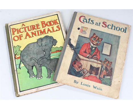 Cats at School, by Louis Wain, together with a Picture book of Animals, (2)