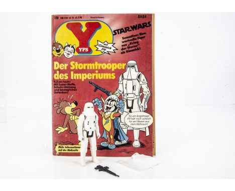 Vintage Star Wars YPS Comic With Hoth Stormtrooper, issue #510 of YPS German children's comic with Hoth Stormtrooper, deep sc