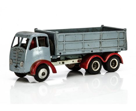 A Shackleton Mechanical Foden F.G.6 Tipper, light blue cab and tipper, grey chassis, red mudguards, clockwork motor, F-G, clo