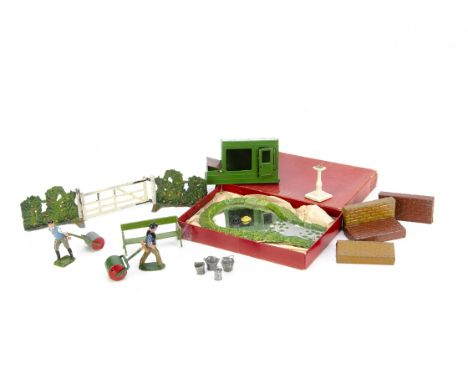 Some unusual farm and garden related items by manufacturers including Pixyland and Britains comprising KUZU walls (10), Hill 