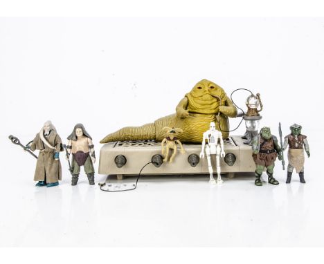 Vintage Star Wars Jabba The Hutt Action Playset, complete with Jabba, Salacious Crumb, base, pipe and stand, with Rancor Keep