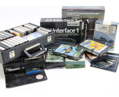 Sinclair ZX Spectrum Cassettes &amp; Accessories, including ZX Interface 1, Kempston Centronics Interface, WH Smith Computer 