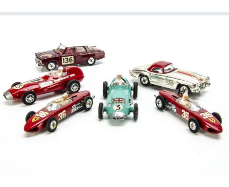 Corgi Toy Competition &amp; Racing Cars, 322 Rover 2000 Rallye Monte Carlo, 154 Ferrari Formula 1 (2), 150S Vanwall Racing Ca