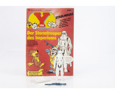 Vintage Star Wars YPS Comic With Hoth Stormtrooper, issue #510 of YPS German children's comic with Hoth Stormtrooper, partial
