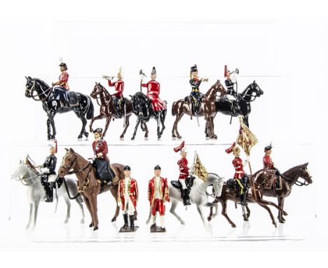 Royal and Ceremonial figures by various makers comprising HM the Queen on 'Winston' by Britains (lead and New Metal versions)