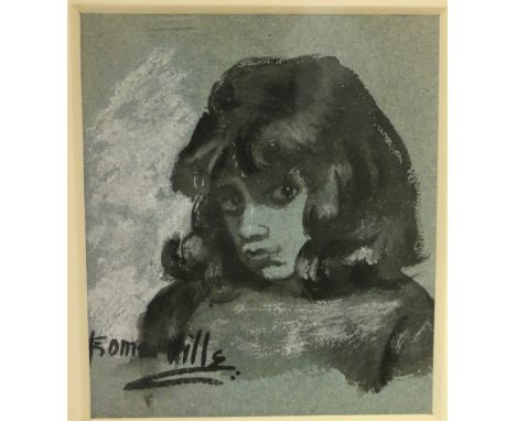 Edith Oenone Somerville, 1858 - 1949Wash on Paper: Sketch of head for The Goose Girl, (c. 1888), wash on paper, (5" x 4 1/2")