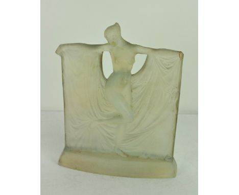 A fine R. Lalique opaline glass Figure, of a female nude Dancer, 9" (23cms). (1)