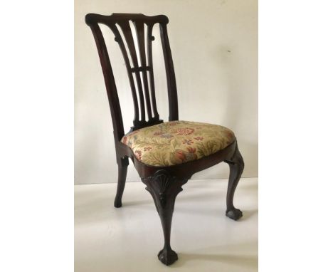 "The Ely House Dining Chair"A fine quality Georgian style mahogany framed Dining Chair, with loose drop in shaped seat covere