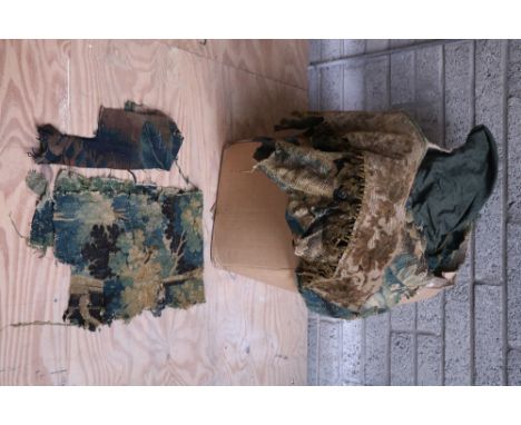 A large quantity of early Tapestry Fragments, various sizes and shapes. (a lot)