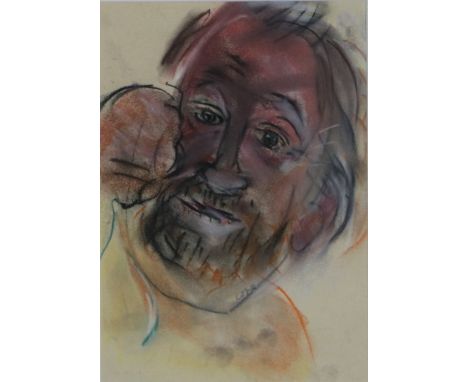 Elizabeth Cope"Portrait of Bearded Man," pastel, 12" x 8 1/4" (30cms x 21cms). (1)