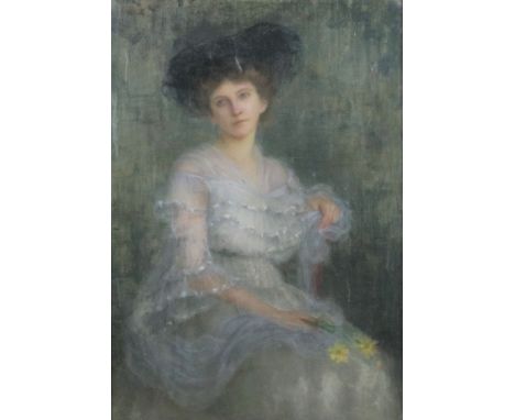 In the Manner of Philip de Laszlo (1869 - 1937)"Portrait of an elegant Lady seated, possibly a member of the Duke of Westmins