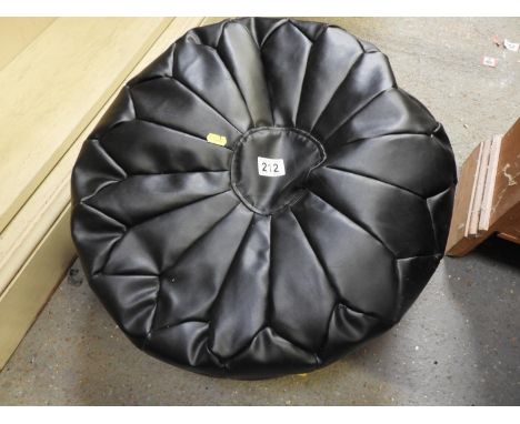 Retro Vinyl Pouffe 