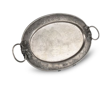 FORMERLY THE PROPERTY OF ALEJANDRO LASTRA (1902-1985), AN ARGENTINIAN AMBASSADOR   A FINELY CHISELED ‘HOÀN KIẾM LAKE’ SILVER 