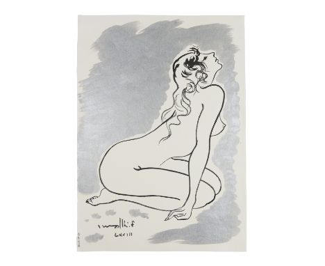 Iwami Furusawa (JAPAN, 1912-2000)  Nude beauty  Circa 1970s-1980s  Ōban tata-e woodblock print  Dimensions (the leaf): 41 x 2