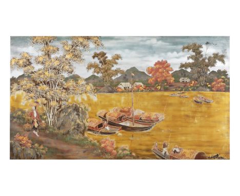 IN THE MANNER OF DO DINH HIEP (1914-1972) ECOLE DES BEAUX-ARTS DE L'INDOCHINE (INDOCHINA FINE ARTS COLLEGE) Le Fleuve Rouge, 
