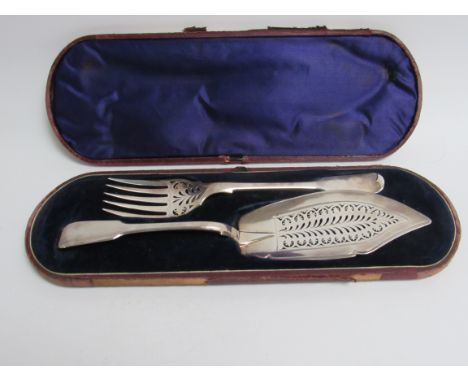 A silver serving knife London 1828 and William Hutton &amp; Sons fork Sheffield 1878, 228g 