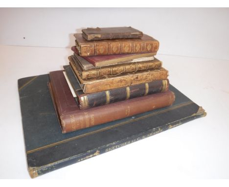 A collection of various books to include a 19th Century recipe book "Miss Peggie Hays Book" with handwritten recipes, 95 page