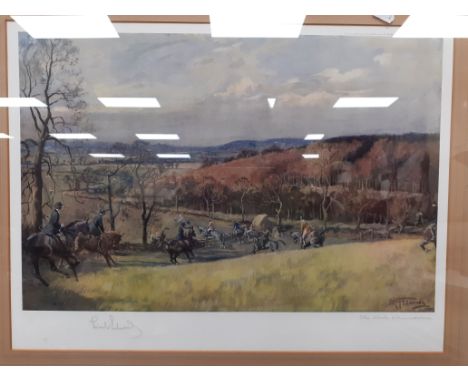 AFTER LIONEL EDWARDS "The Beaufort - Dauntsey Vale", colour print, signed in pencil lower left, together with two further sig