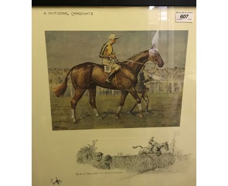 AFTER SNAFFLES (Charles Johnson Payne) "A National Candidate - by goom! Canna that ow'd chestnut 'oss joomp" reproduction col