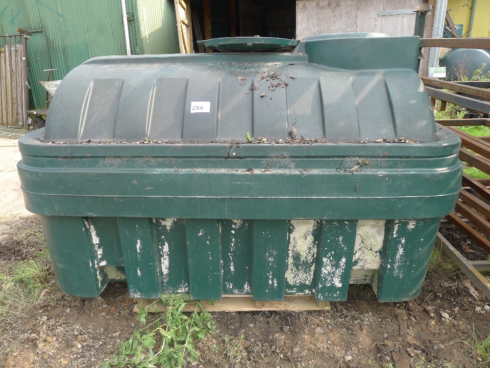 1 green plastic bunded oil tank by Balmoral type BRM H2500 BUND