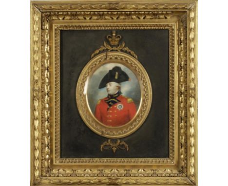 WILLIAM GRIMALDI (1751-1813) After Sir William Beechey. King George III in uniform, with label verso "His Majesty George III,