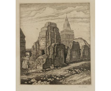 FREDERICK LANDSEER GRIGGS (1876-1938) 'Castor', signed in pencil to the margin, etching, 5.5" x 4.75". See illustration