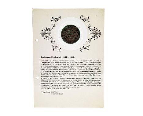   RDR - 1 Taler o.J., Ferdinand,   ss., Grünspan, Tönung, berieben, Henkelspur, Walzenprägung, BW Bank Blister.    | Roman Ge