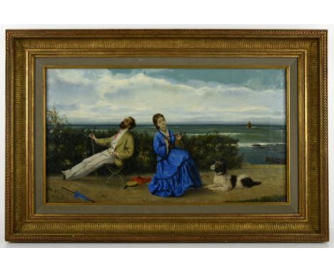 Louis Pisani (XIXe), d'après Silvio Faccioli (1836-1886), La première querelle, Italie, XIXeHuile sur toile portant signature