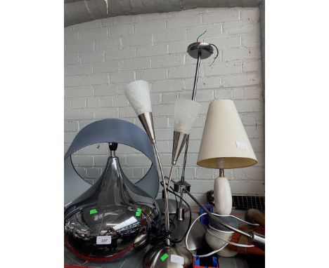 3 lamps and light fitting. 